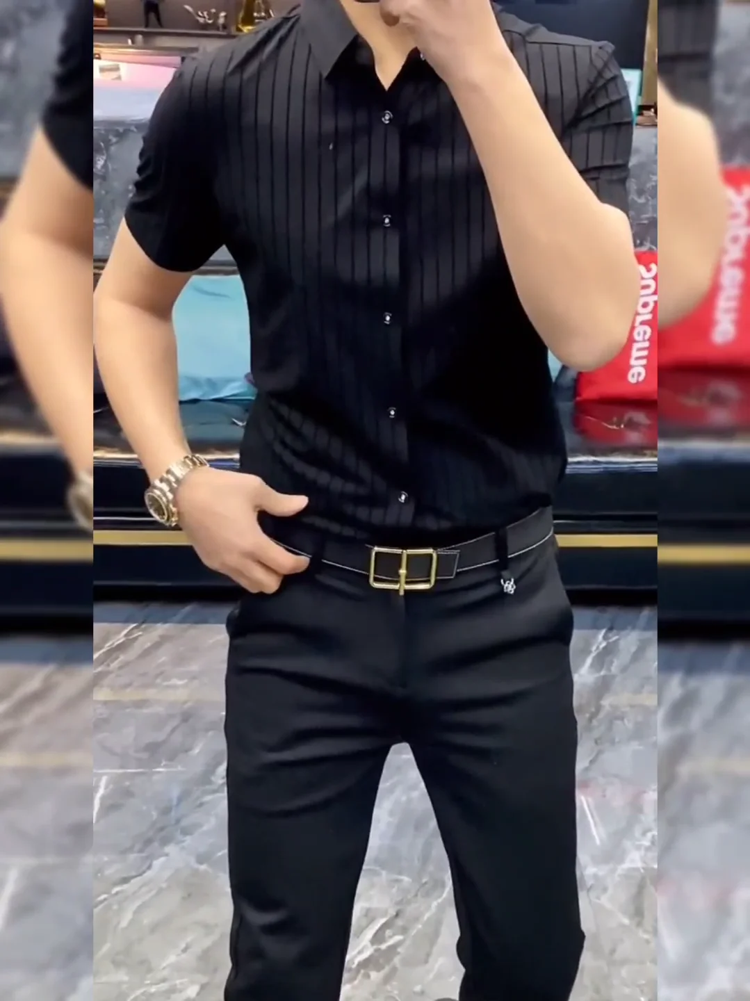 

Весенне-летняя мужская повседневная рубашка с длинным рукавом, модная универсальная деловая рубашка в британском стиле, легкая, роскошная