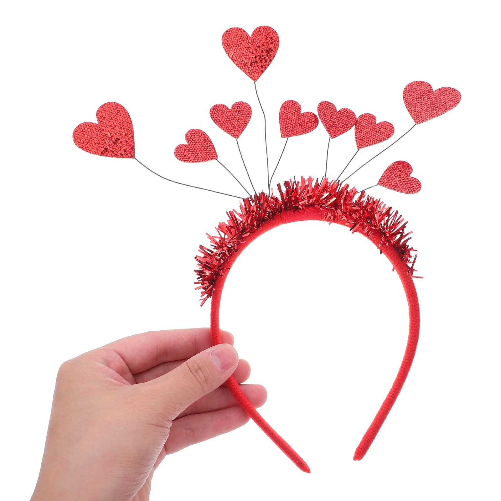 عصابة رأس مصممة بشكل لطيف على شكل حب لعيد الحب، إكسسوار أزياء لحفلات الزفاف للنساء