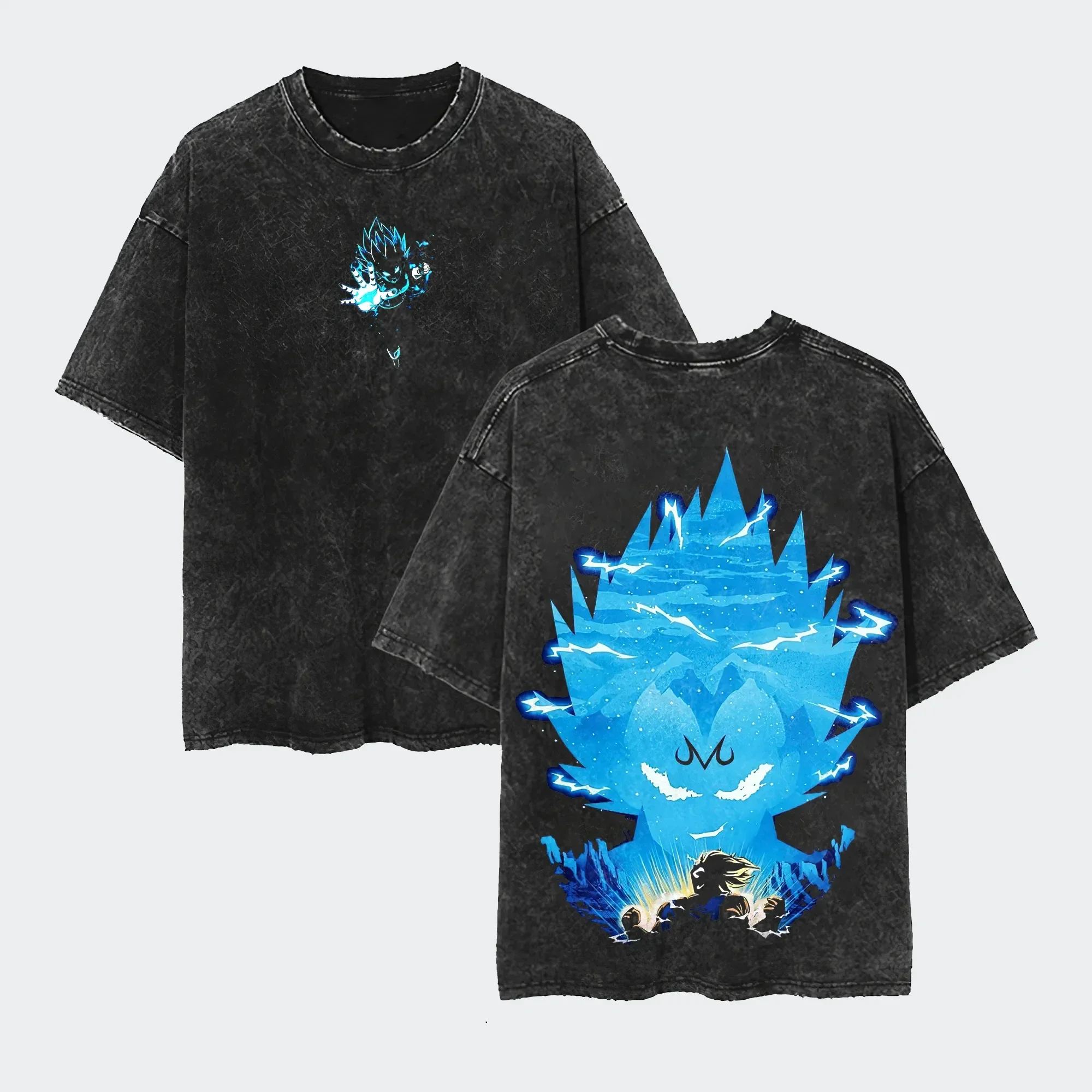 Bandai Anime Dragon Ball Cosplay Gewaschenes T-Shirt Baumwolle Kurzarm Lose Große Casual Sport Fitness T-Shirt Herren Harajuku Kleidung 6
