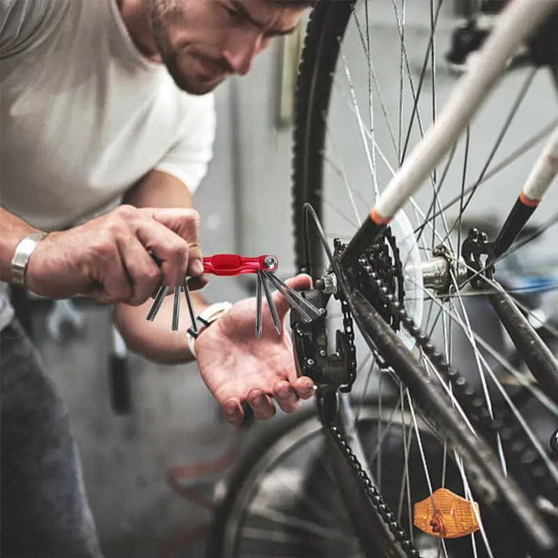 多用途の自転車ドライバー,ツールセット,ロードバイクツール,マウンテンバイク,電動自転車に適したマルチツールキット,7 in 1