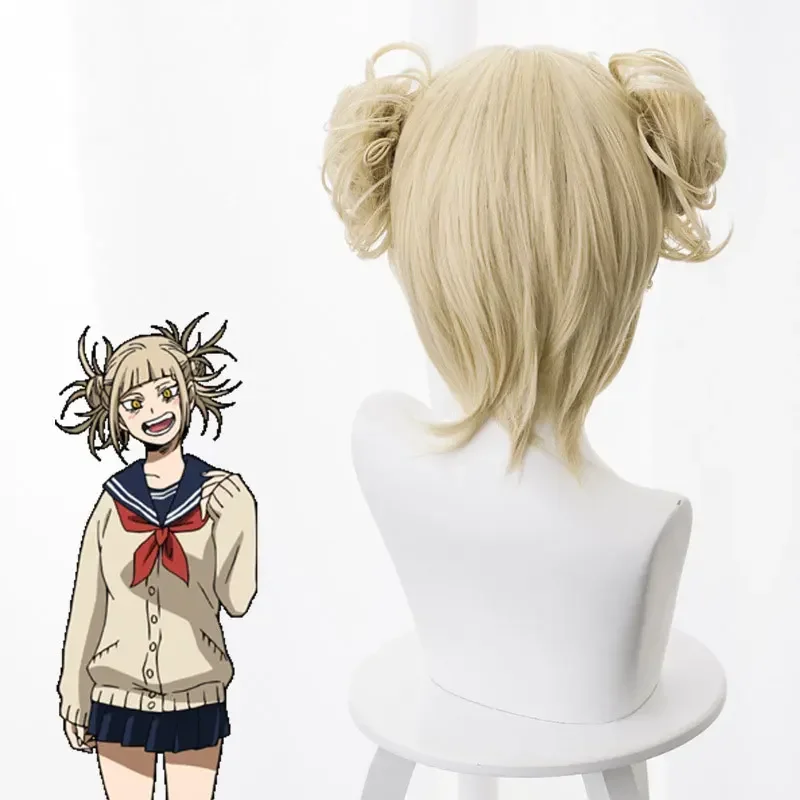 Boku No Hero Academia Cross My Body شعر مستعار اصطناعي كوسبلاي My Himiko Toga حفلة لعب الأدوار الباروكات MN7