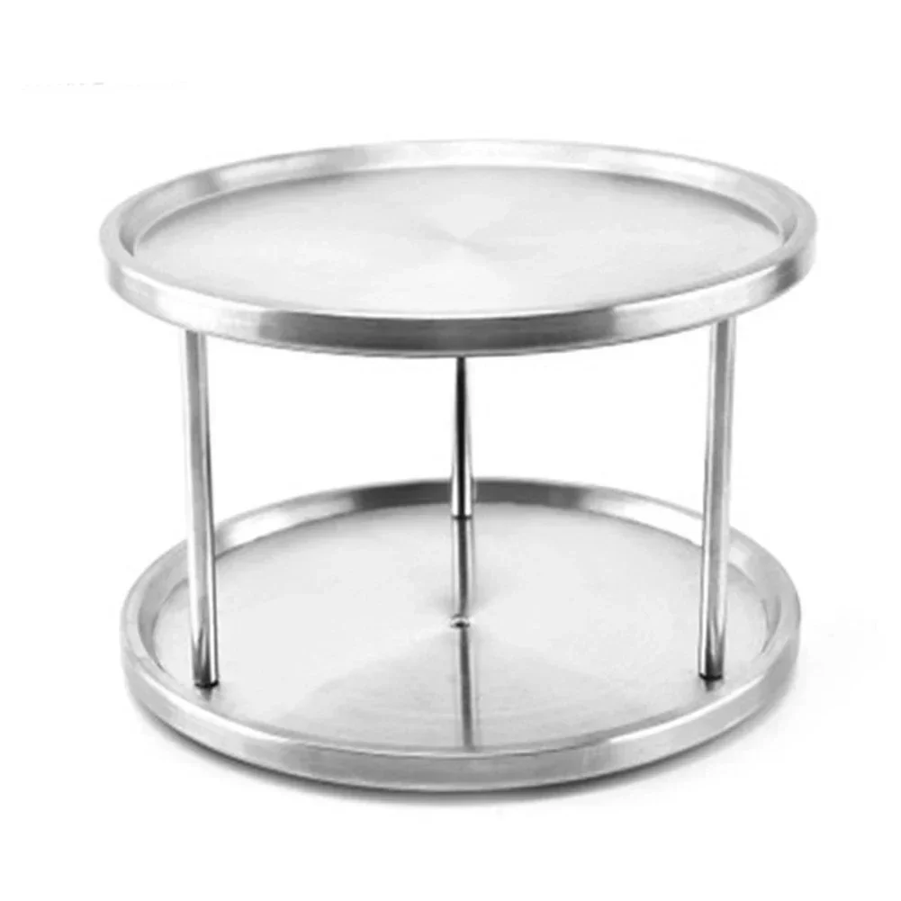 

Holders Rotation Spice Rack Spice Rack Stainless Steel Turntable Holder Tray Two-tier 2 Tier 26.5x26.5x15cm Brand New