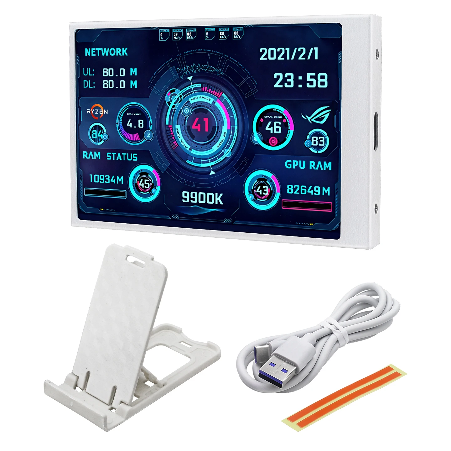 Tela Secundária USB-C 3,5" para PC
