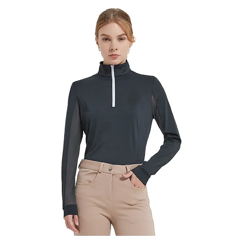 Professional Riding Long Sleeve Equestrian T-Shirt, Female Knight Clothing, Obstacle Competition Dress