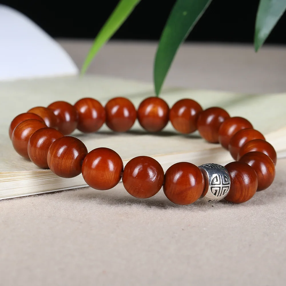 

Aged Taihang Thuja Core Red Oil Bracelet 10mm Single Loop Prayer Beads for Men and Women Gifts