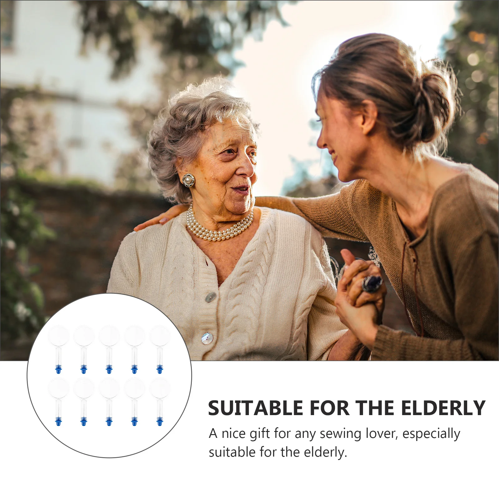 

10Pcs Needle Threader Wire Loop Thin Long Threading Tool for Hand Machine Sewing Magnifying Glass Included Suitable for Elderly