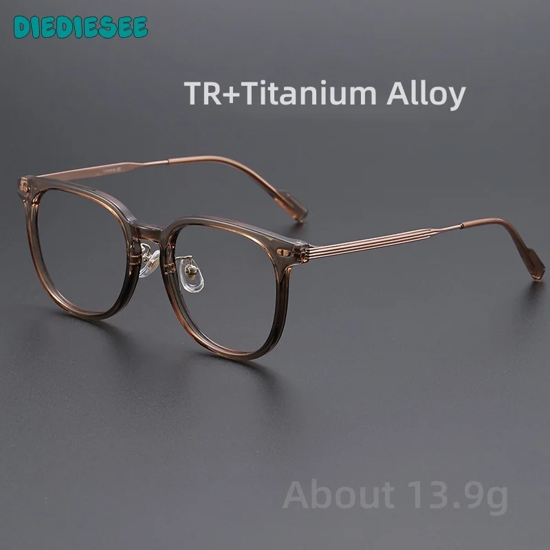 

DIEDIESEE Ultra Light Titanium Alloy Myopia Glasses Frame Retro Anti Blue Light Optical Prescription Glasses Frame 18045