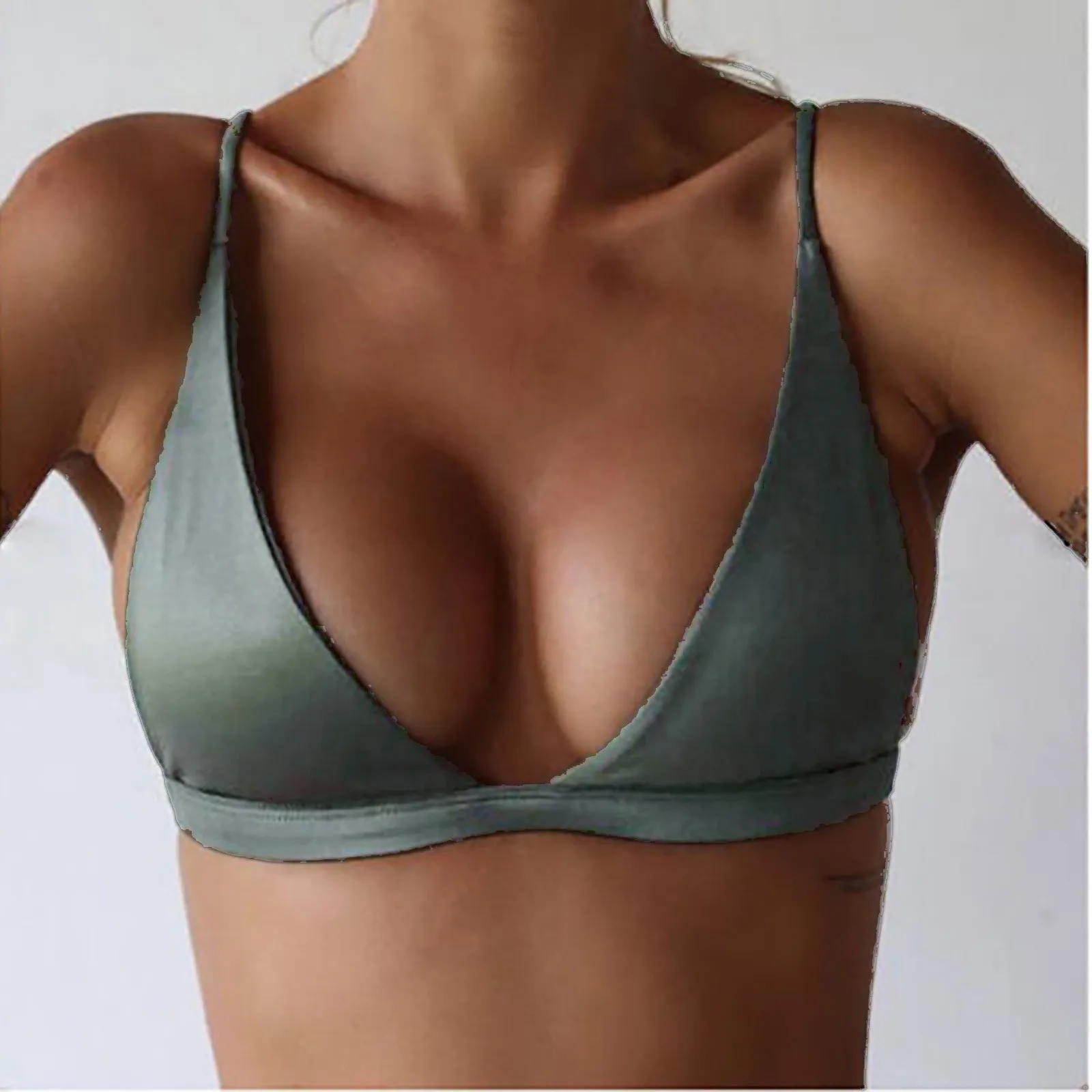 Sexy Push Up Bikini Bra Bralette Top for women Casual Swimwear Swimsuit Beach Bathing Suit Crop Top Bandage Unpadded Bra Bikini