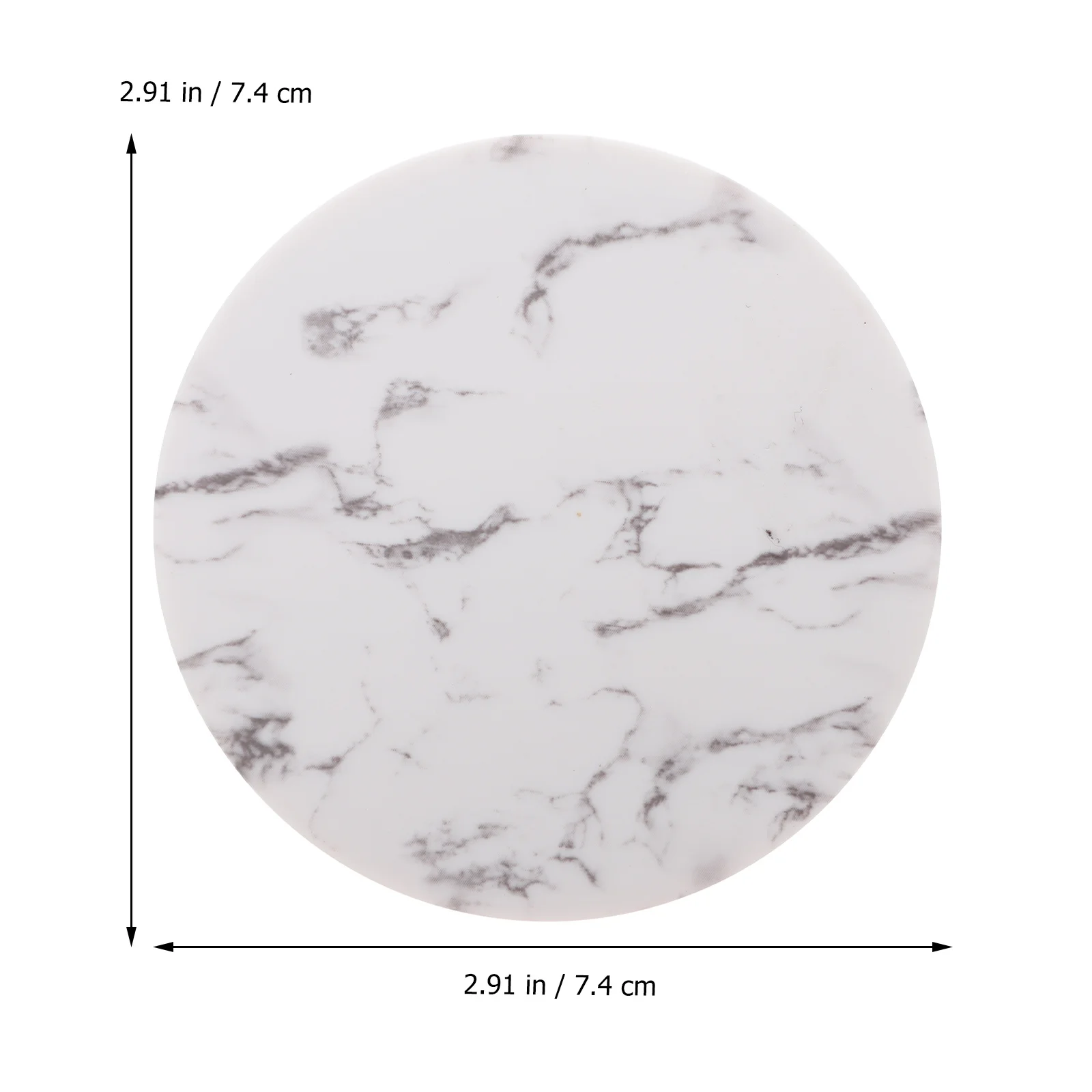 Caja de pastel en polvo con patrón de mármol, contenedor de polvo prensado acrílico de alta calidad para estuche de maquillaje de viaje vacío, 2 uds.