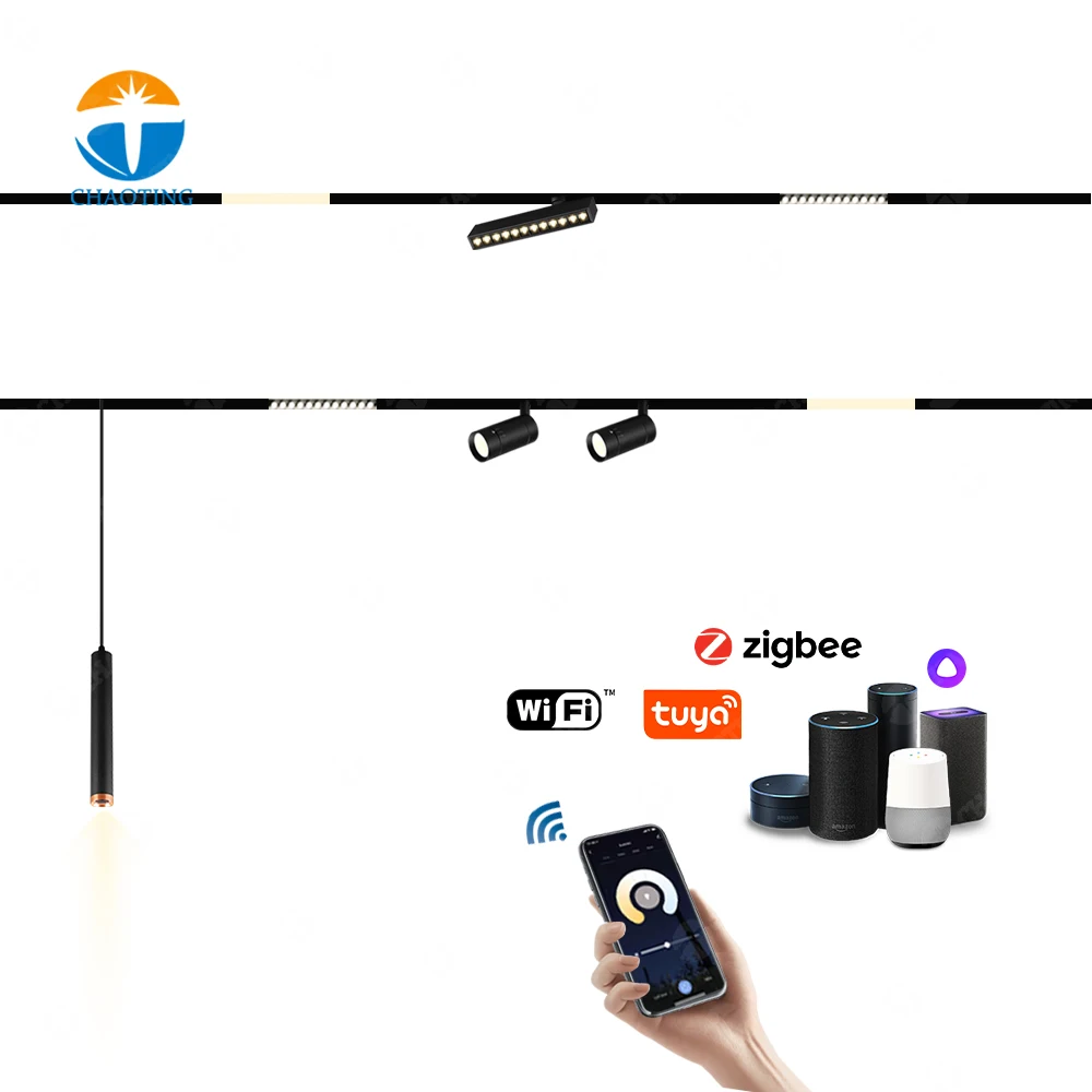Factory Price 7W 12W DC 100-265V Focus Lamp Linear Spotlight Magnetic LED Track Light For Commercial Residential Lighting