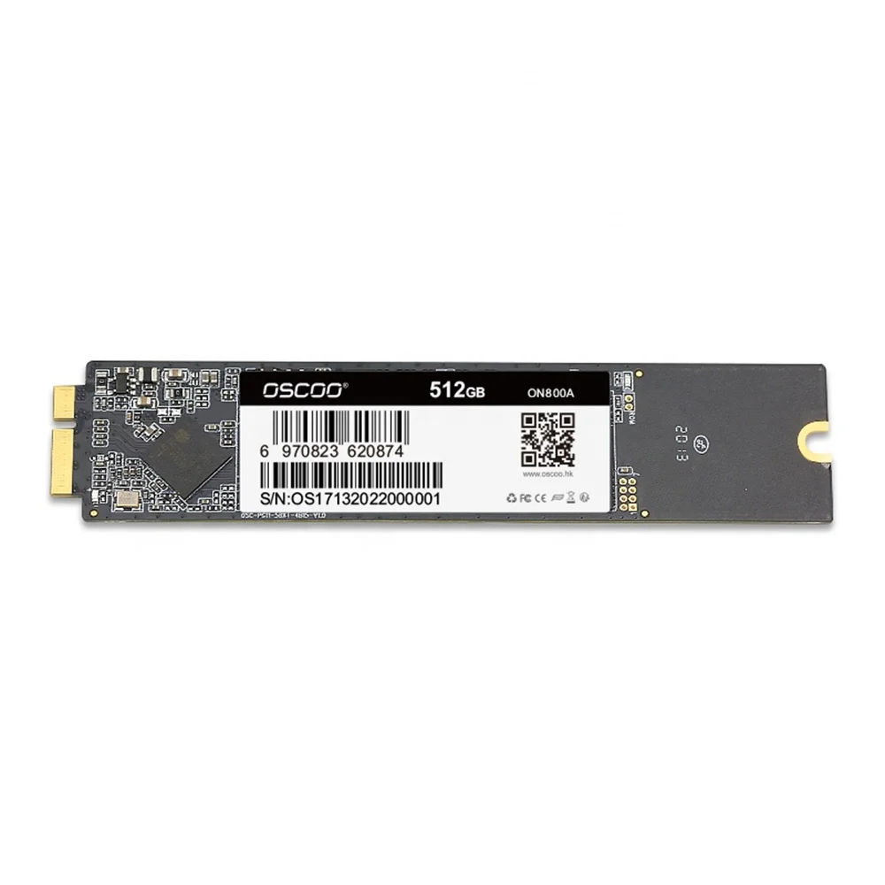 OSCOO SATA3 SSD 128GB 512GB M2 PCIe NVM ภายใน Solid State Drive ฮาร์ดดิสก์ SSD 1TB สำหรับ2010 2011 Macbook Air A1370 A1369 SSD