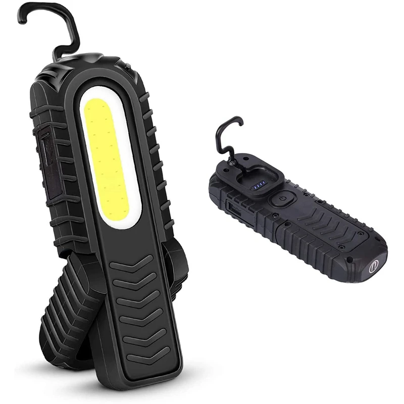 LED Work Light,Rechargeable Portable COB Inspection Lamp,350 Lumens COB LED Torch,For Car Repairing,Job Site Lighting