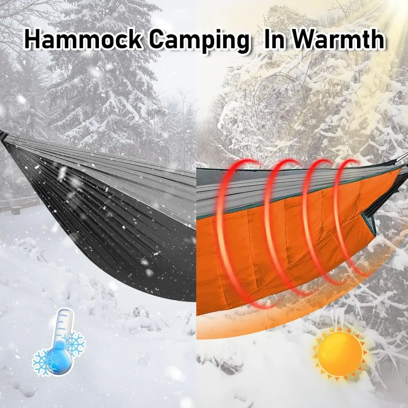 Single & Double Hammock Underquilt Full Length Big Size Under Quilts for Hammocks, Camping Backpacking Essential, Winter Cold