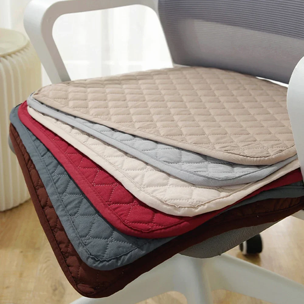 1pc 45*45cm waterproof chair cushion, seasonal seat cushion, household office circular store chair cushion, washable