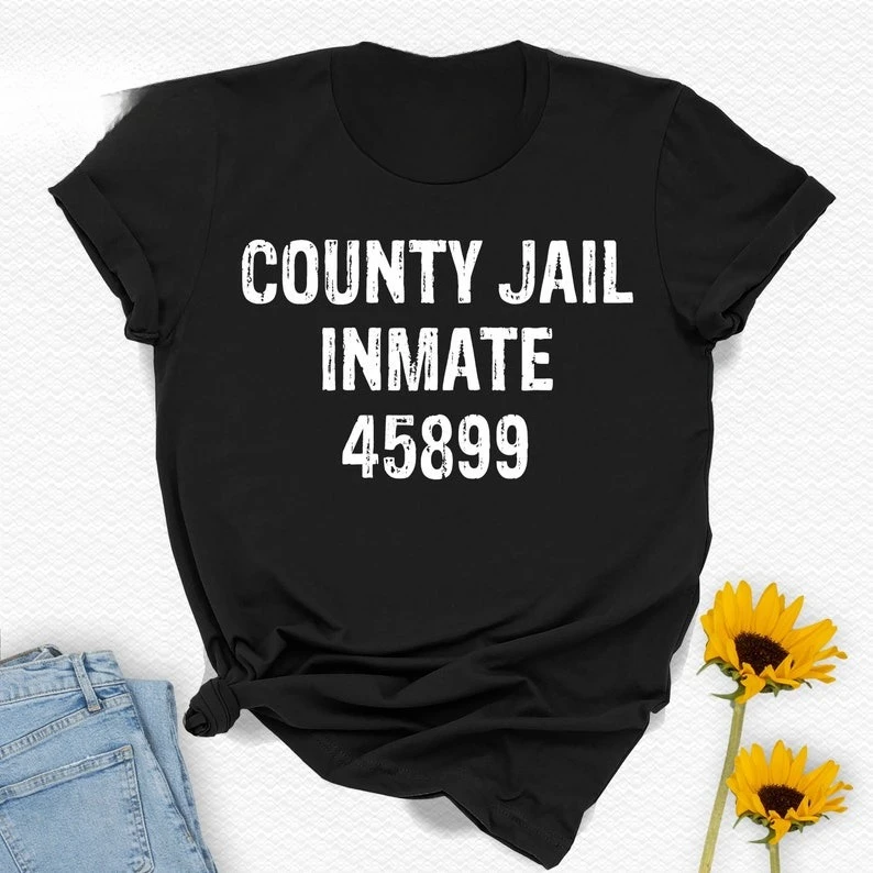 قميص قزم السجن مقاطعة السجن قرميد تي شيرت مجموعة الهالوين مطابقة موسم الخريف هدية عيد ميلاد فرقة حفلة علوية قطن تي شيرت الرجال