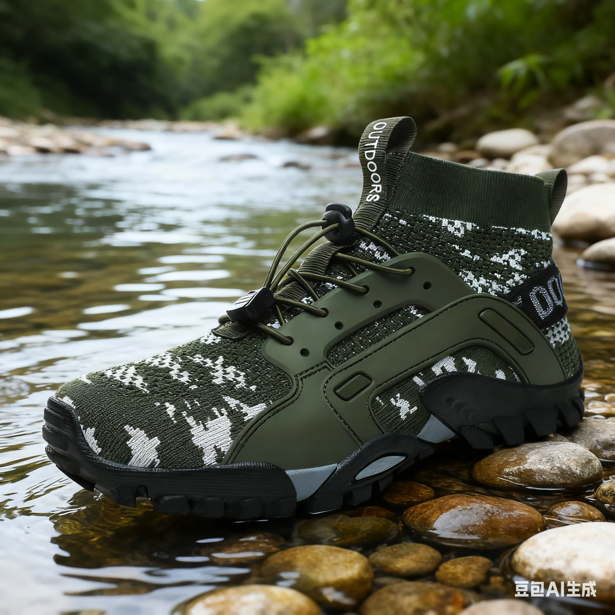 

Barefoot Men Hiking Shoe Quick Drying Waterproof Hiking Trail Shoes Anti Slip Mesh Breathable High Top Climbing Shoes Sneakers