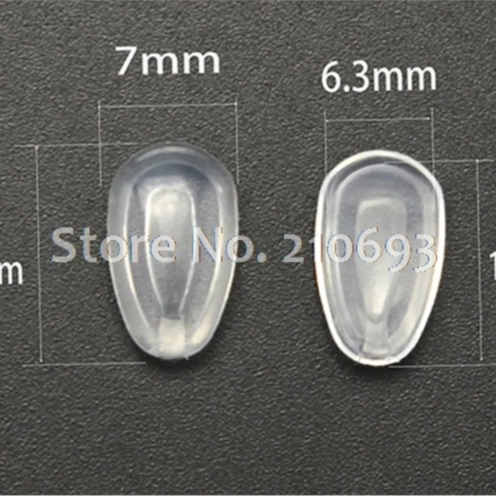 2000pcs 11.8mm Push in Air Silicone Nose Pads Glasses Anti Slip Nose Pad Eyeglasses Accessories