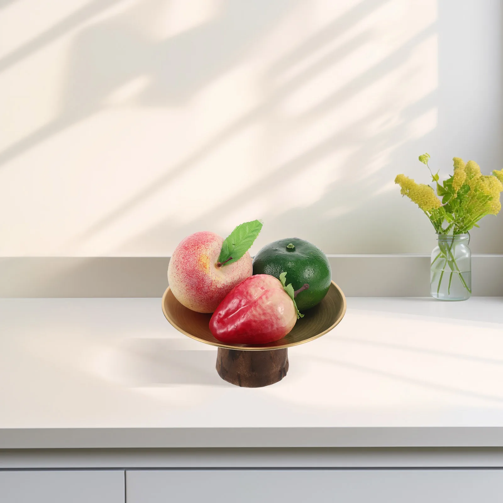 صينية تقديم الحلوى المستديرة المصنوعة من الفولاذ المقاوم للصدأ بتصميم فرنسي مرتفع لشاي بعد الظهر وكعكة الكب كيك طبق عرض المعيشة المنزلية #4