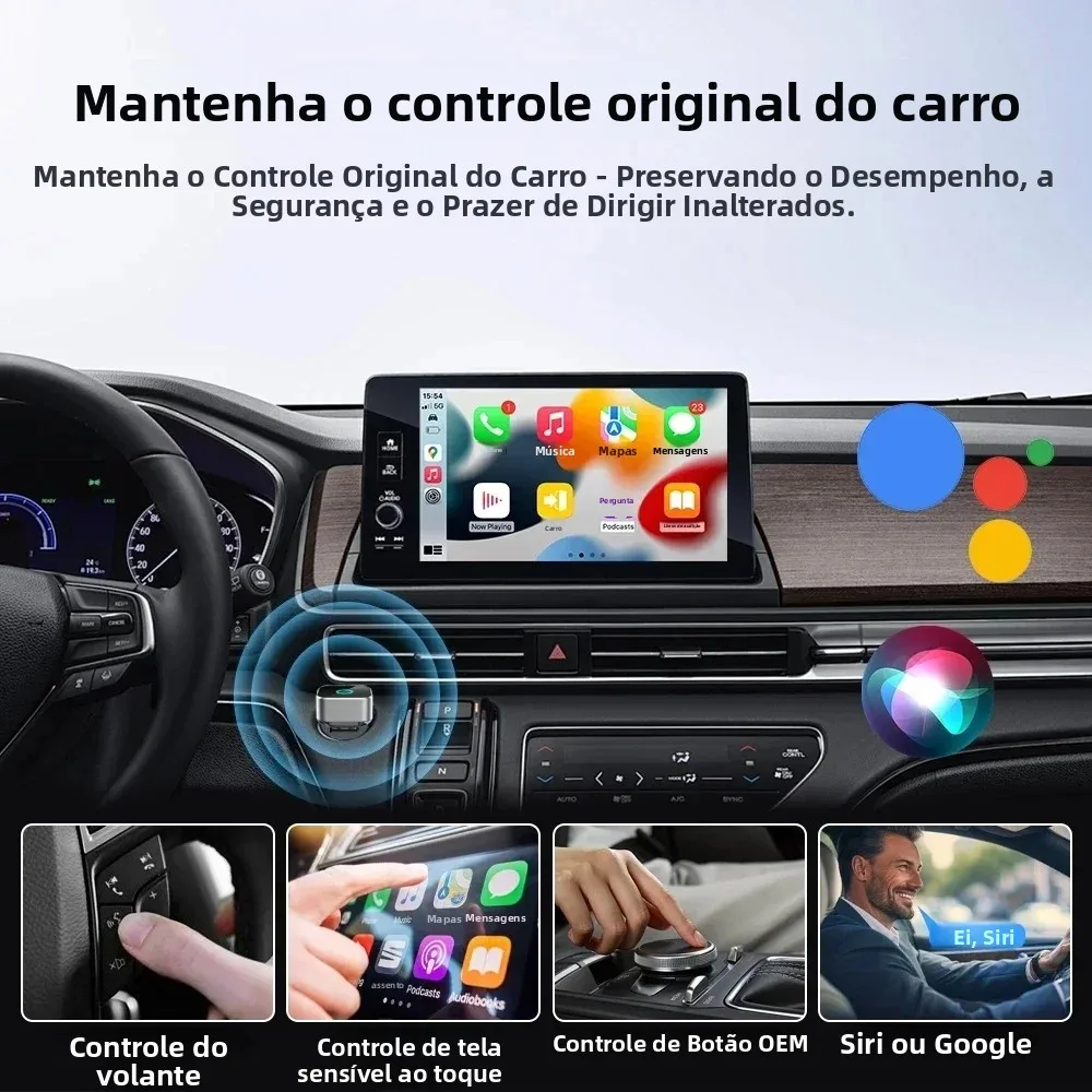 2025 Smart Mini Cube Wireless Carplay Adapter Wireless Android Auto Car Accessories Interconnect Box Instant Connectivity