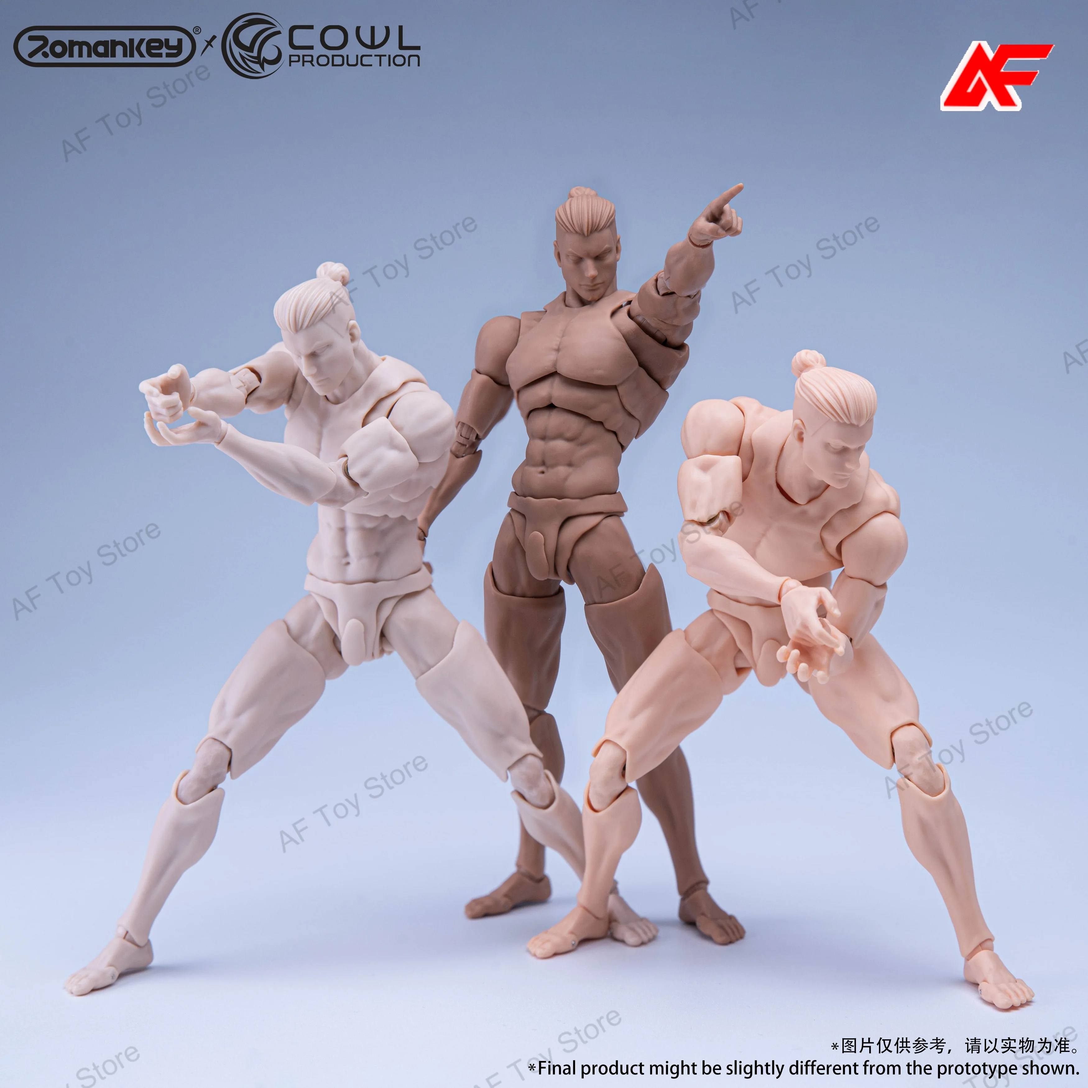 Romankey X COWL 1/12 Skala Męski Muskulatry Ciało Super Elastyczna Ruchoma Lalka 16,5 cm Figurka Model Zabawki