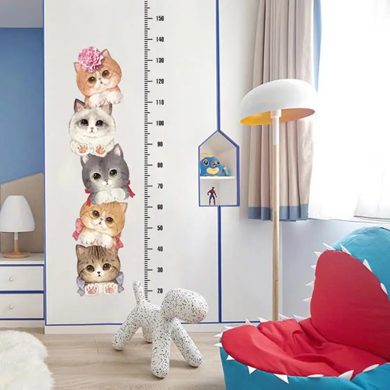 Cartoon Height Scale Wall Sticker Creative Measure Height Children Ruler Grow Up Chart Wall Self-Adhesive Decals Room Decoration