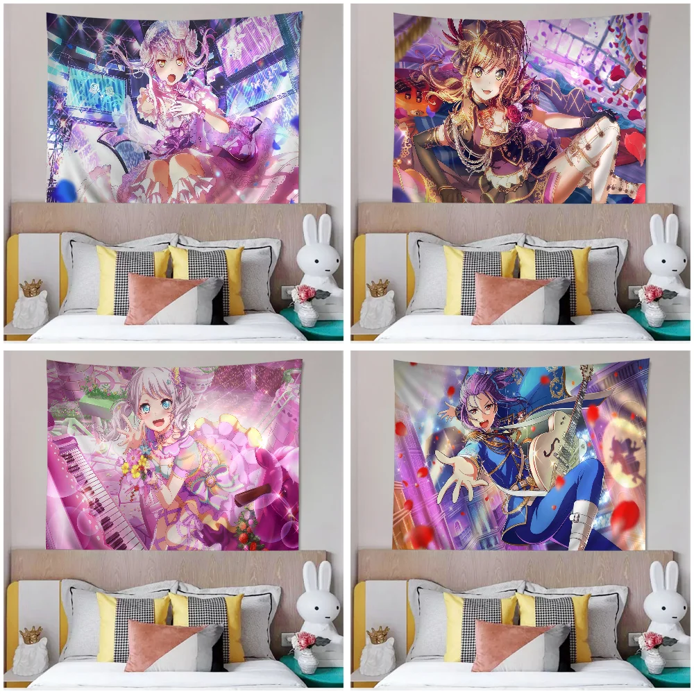 BanG Dream DIY Wall Tapestry Hanging Tarot Hippie Wall Rugs Dorm INS Home Decor