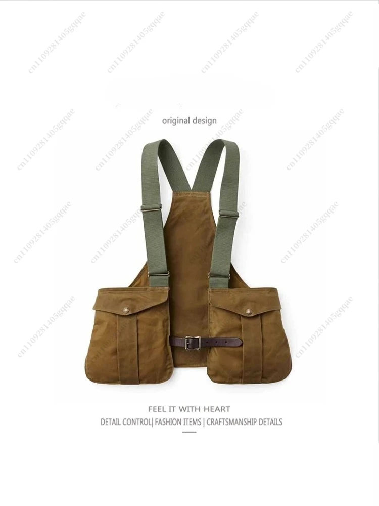 Vintage-Camping-Taschenweste für Herren, Lose Vintage-Funktionsweste – Detail 2