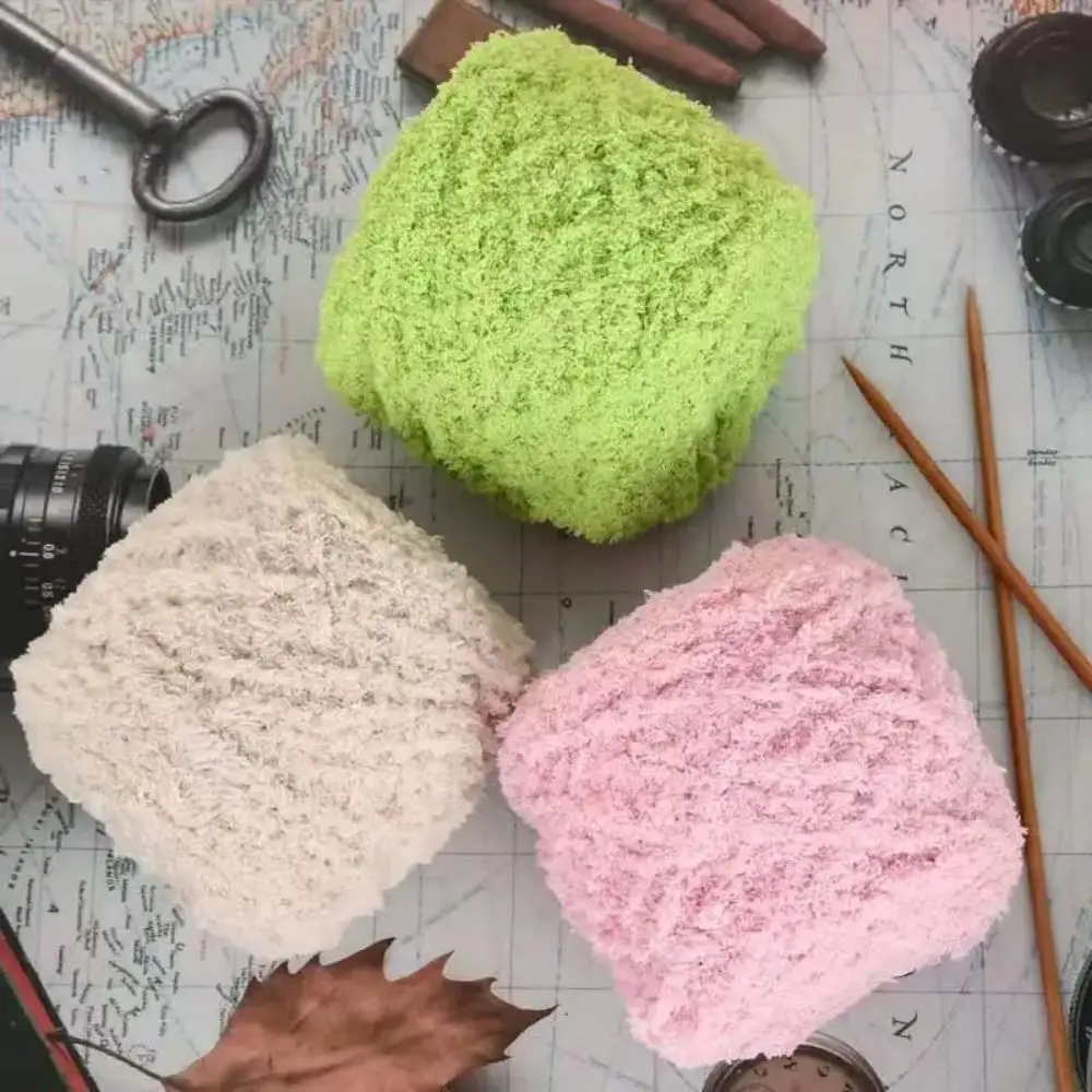 

Practical Multicolor Wool Yarn Soft 100g/Roll Crochet Yarn Warm Thick DIY Hand Knitting For Basket Carpets