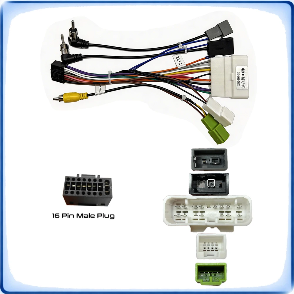 Car Radio Wiring Harness Adapter 16-Pin to 16-Pin Plug & Play Suitable for Isuzu D-MAX 2020–2023 Low Version