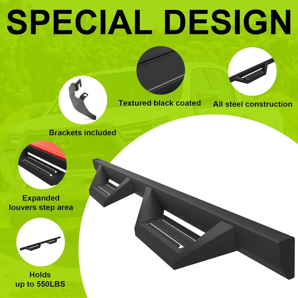 إسقاط خطوات مخصصة تناسب 2019-2025 دودج رام 1500 جديد طاقم الجسم كابينة تشغيل مجلس الجانب خطوة Nerf بار روك المنزلق (لا تناسب 2019-