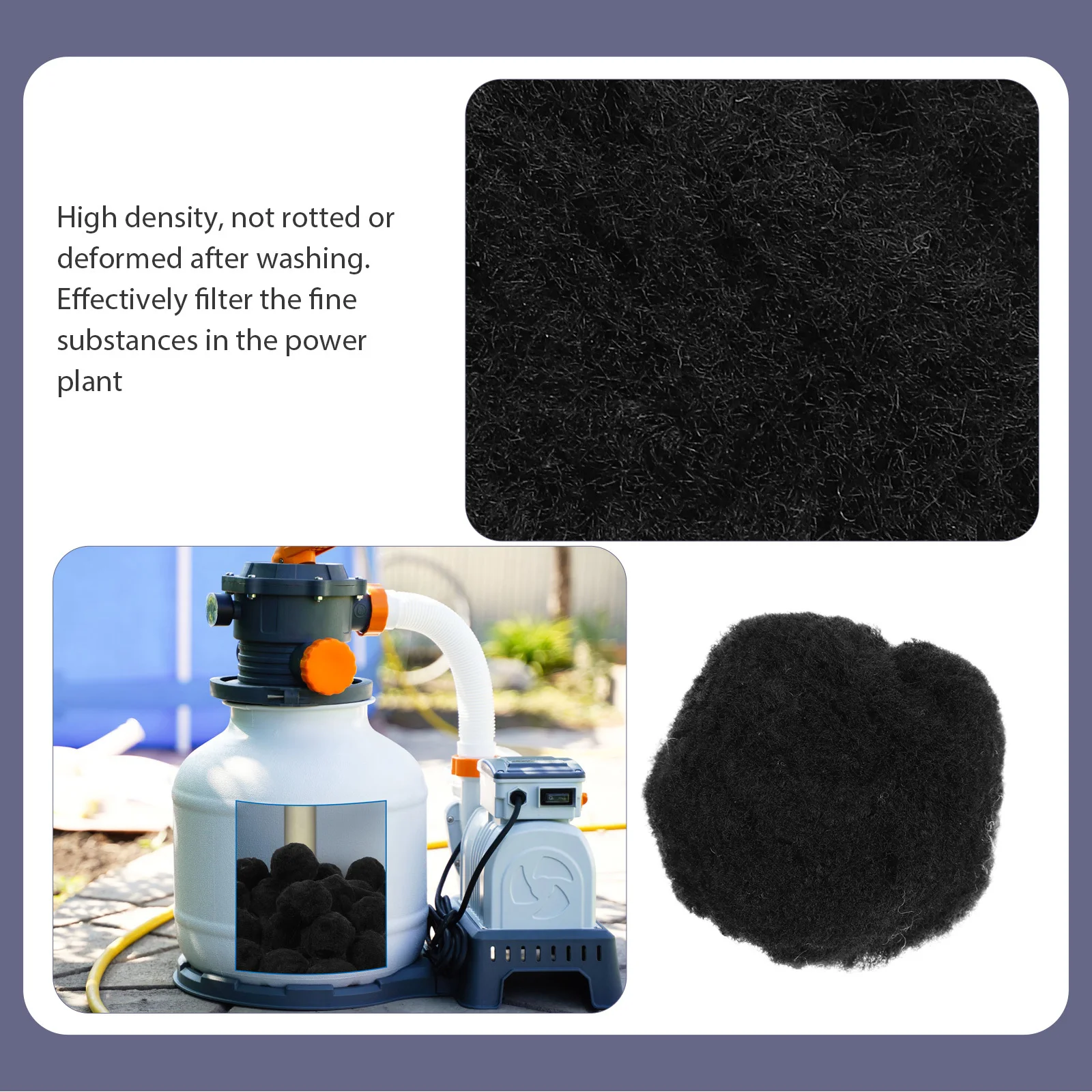 

1 Bag Of Balls Swimming Pool Filter Media Lightweight High Strength Replaceable Aquarium Filter Supplies Industrial Filtration