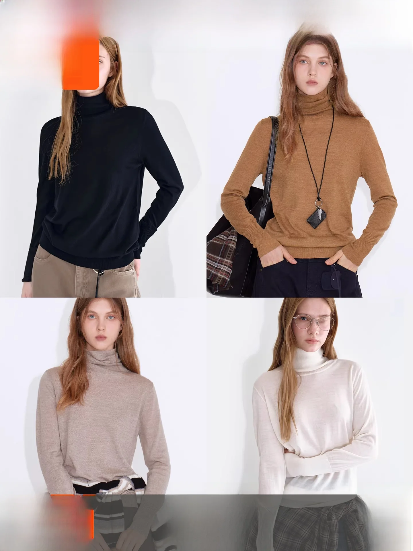 

Fano Practical 00 Wool Yarn High Ne Knitted Sweater Women's Base Layer Winter Casual Sle Slim Fit Long Sve Crew Ne