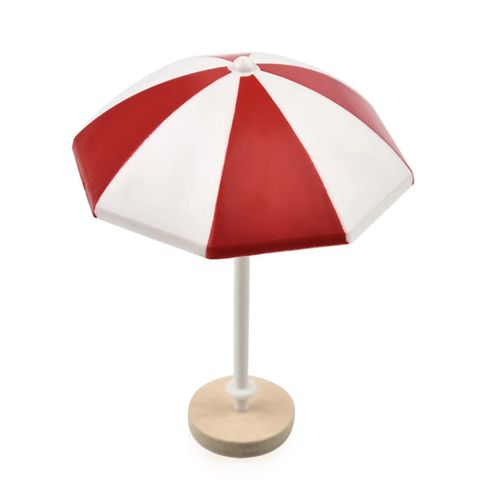 Artificial Bonsai Decor PVC Dollhouse Miniature Figurines Fairy Garden Beach Seascape Decoration Sun Umbrella Micro Landscape