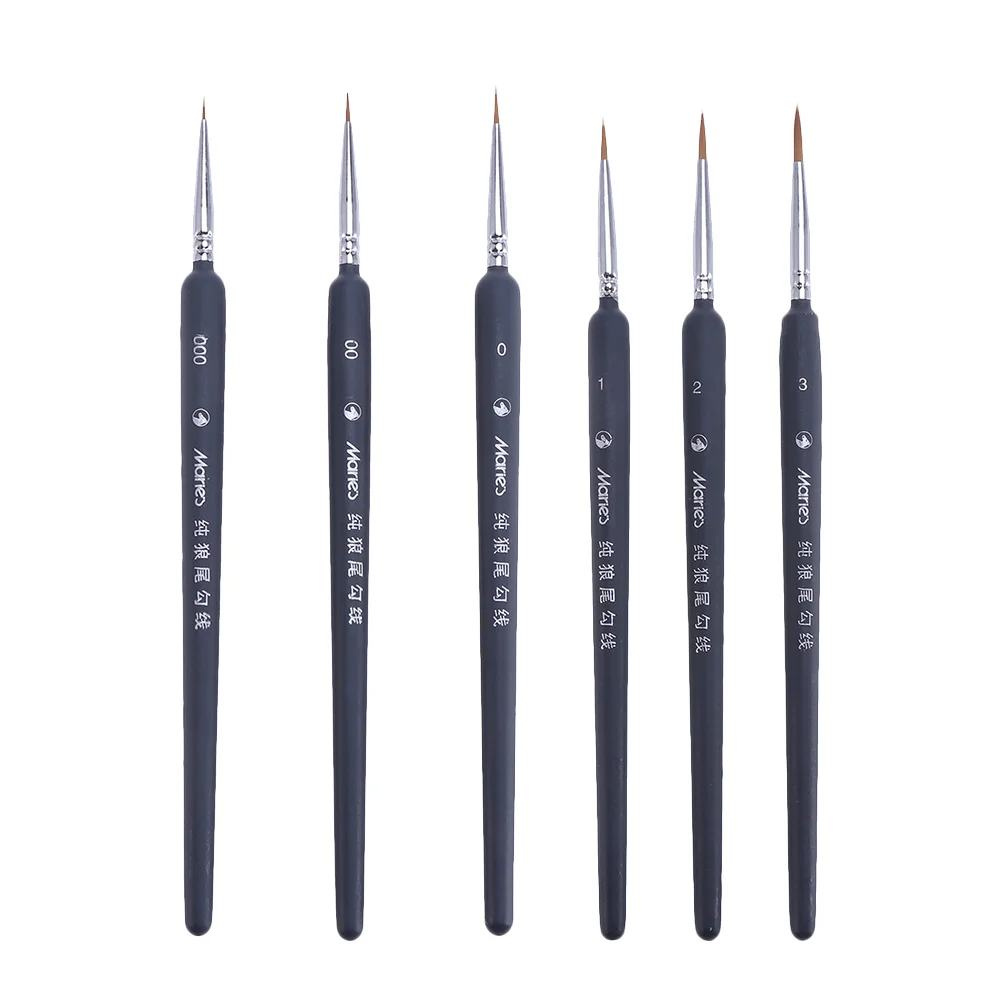 6 Pcs Paint Painting Accessories Line Drawing Pen Watercolor Portable Paintbrush Oil Student