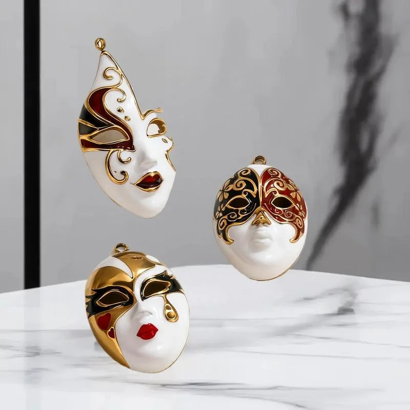 [YU]Mask Water Drop  Stainless Steel Charms Enamel Pendant Accessories DIY Women's Jewelry Necklace Making Connectors