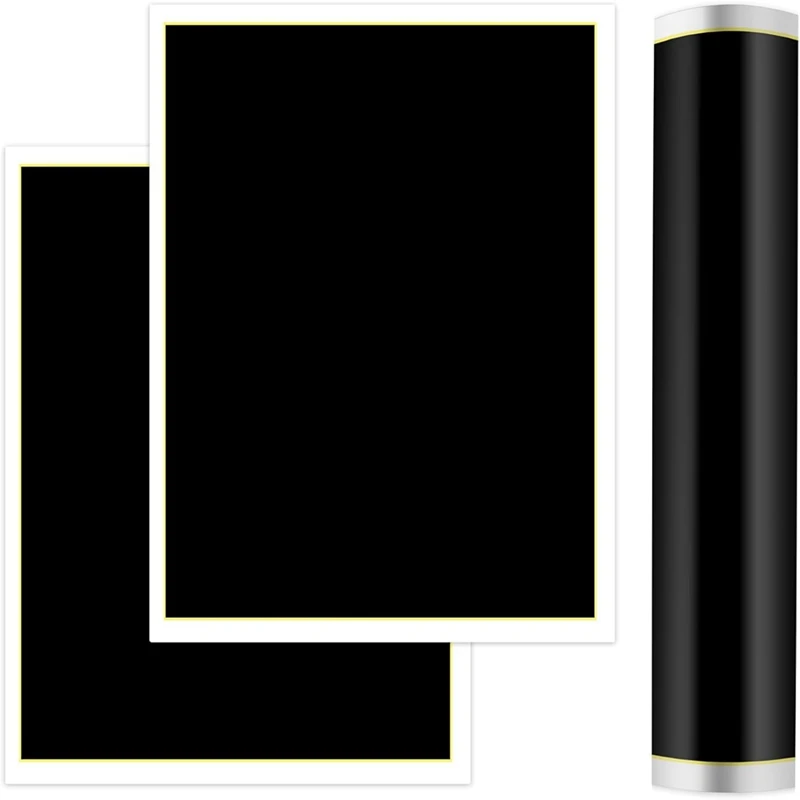 ABNO-2 Pieces Laser Engraving Marking Paper 15.3X10.6 Inch Laser Engraving Paper For Ceramics Glass Metal, Black