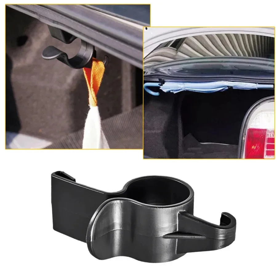

2Pcs Car Umbrella Rack Towel Hook Trunk Accessories Car Organizer Storage Auto Interior Trunk Universal Accessories