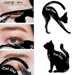 2 pcs/ set Eye Liner Makeup DIY Cat Eye Eyeliner Stencil New Design Eyebrow Stencils Models Eyebrow Eyes Liner Template Shaper