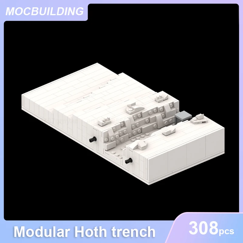 Semi Modular Hoth Trench Mini Scale Model MOC Building Blocks DIY Assemble Bricks Architecture Educational Xmas Toy Gifts 308PCS