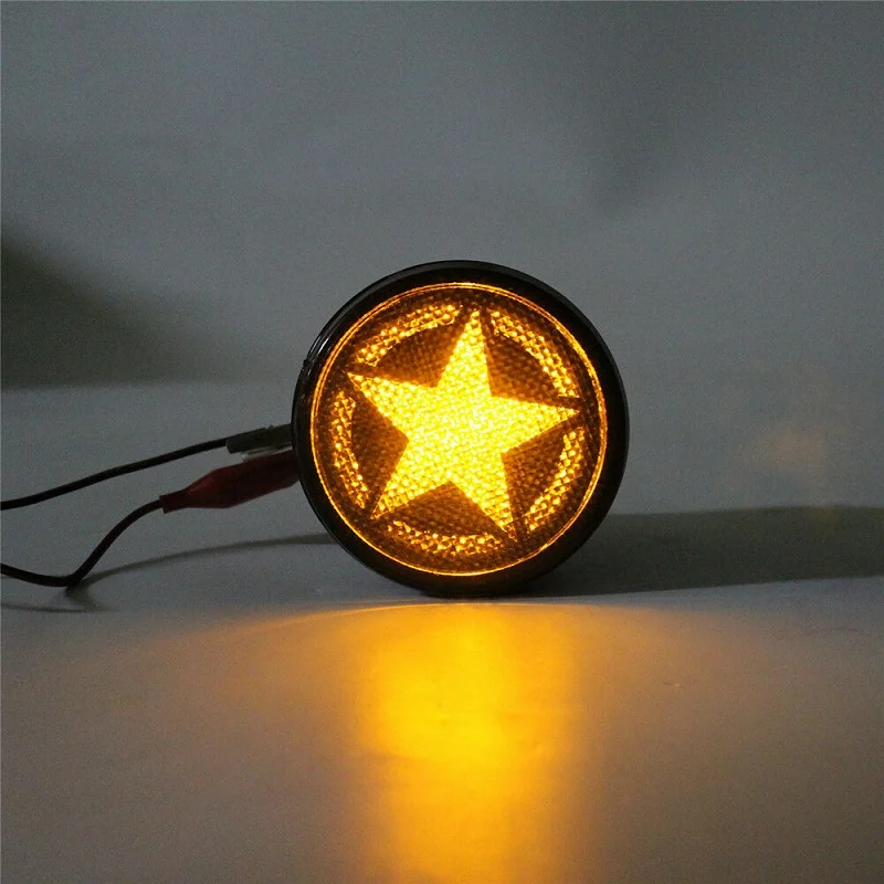 2Pcs Car Turn Signal For 2007-2018 Jeep Wrangler JK JKU LED Turn Signal with Star Pattern Smoke Cover Car Led Lights