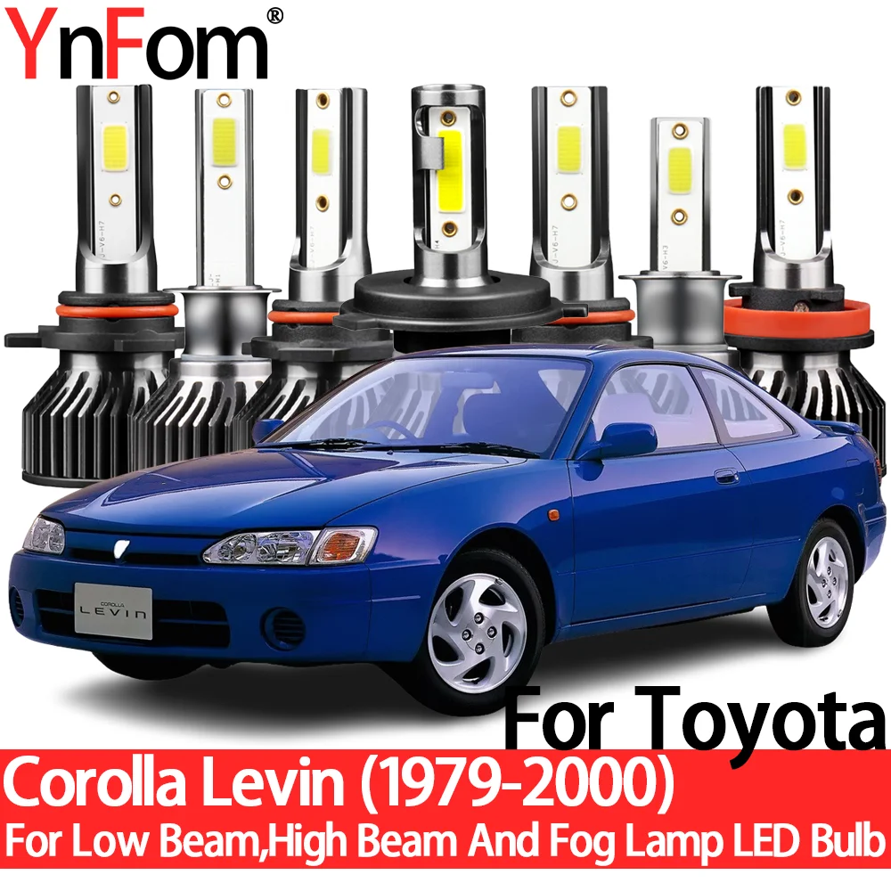 YnFom For Toyota Corolla Levin 1979-2000 Special LED Headlight Bulbs Kit For Low Beam,High Beam,Fog Lamp,Car Accessories