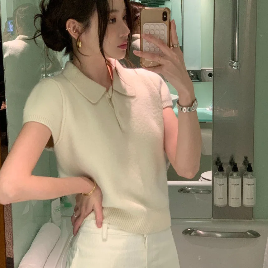 

Ранневесенний корейский шик: милый, индивидуальный, повседневный, универсальный, стройнящий, цветной, мягкий вязаный...