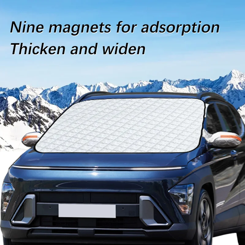 

Magnetic Car Windshield Snow Cover Winter Ice-Frost Guard Sun Shade Protector For Hyundai Kona 2017-2020 Exterior Accessories