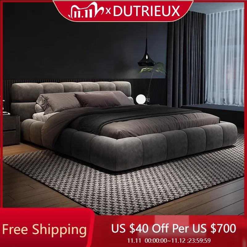 

Aesthetics Frame Bed Designer Confortable Master Bedroom Wedding Bed Modern European Cama De Casal King Size Bed Set Furniture