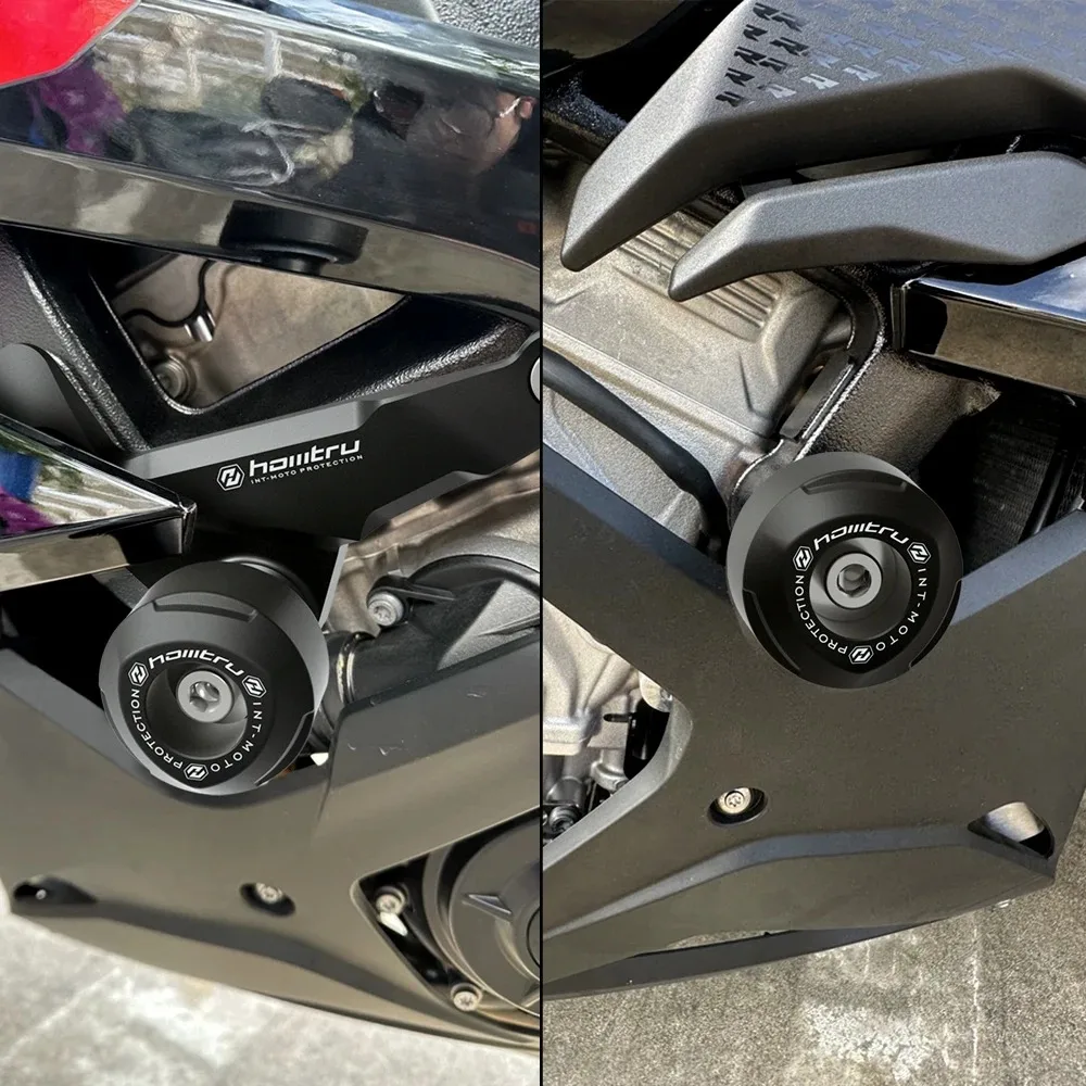 ل BMW s1000rr / m1000rr & M1000RR / S1000RR 2019-2024 دراجة نارية الإطار المتزلجون تحطم حماية الألومنيوم + النايلون الألياف الزجاجية