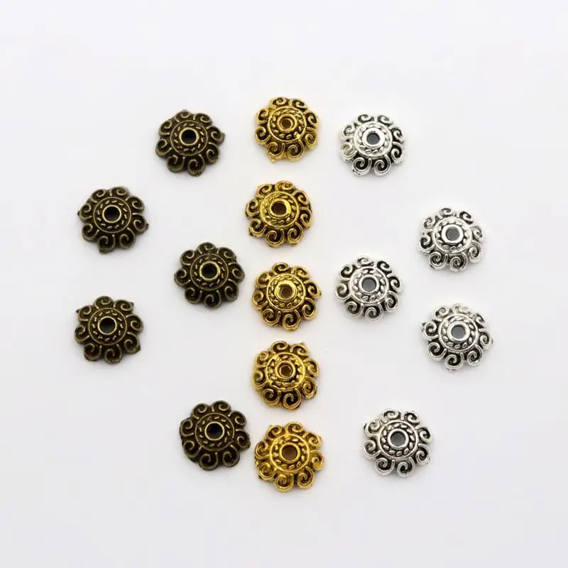 Retro Sun Crimp Flower Loose Spacer Bead Caps For Jewelry Making  Finding Handmade Jewelry Diy Necklace Accessories Wholesale