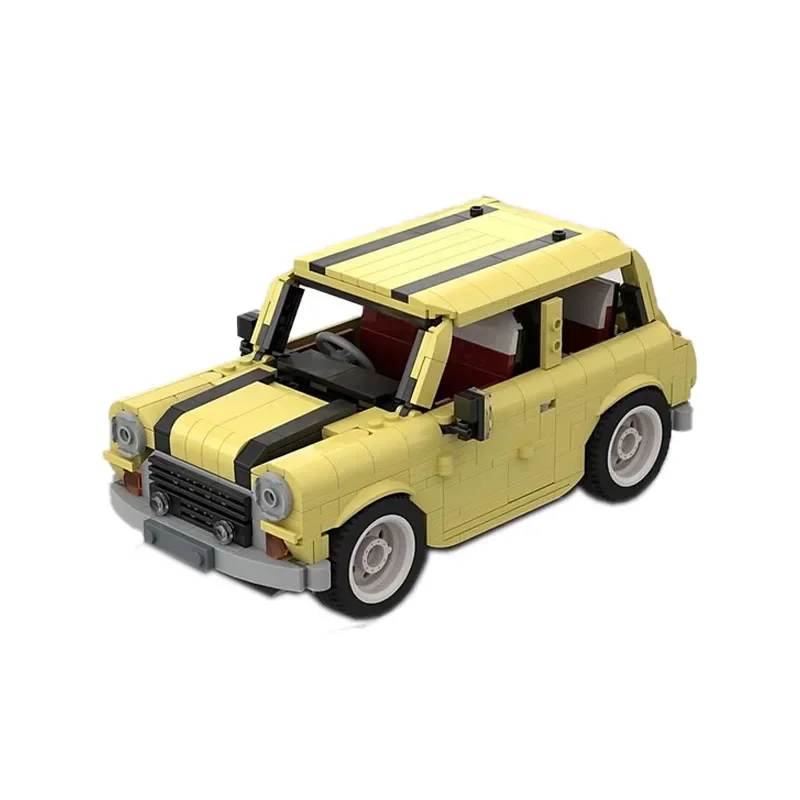 MOC-85587Mini Cooper Mini Yellow Car Assembly Splicing Building Block Model958Parts Building Blocks Children's Birthday Toy Gift