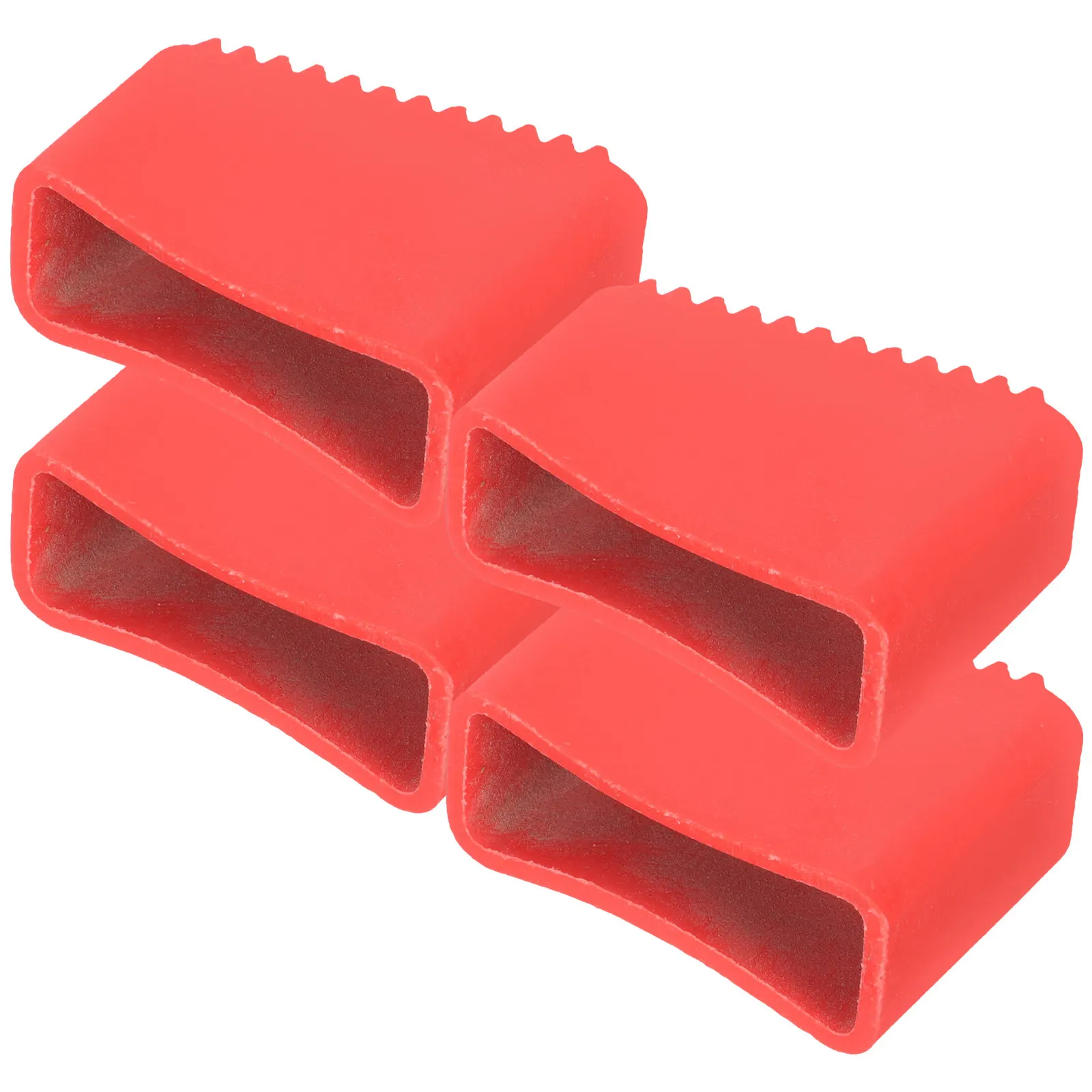 4Pcs Heavy-Duty Rubber Ladder Foot Covers Non-Slip Vibration Dampening Floor Protection Safe Stable Ladder Accessory Set