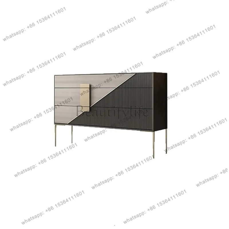 

Italian minimalist entrance cabinet Modern Nordic foyer home decoration cabinet Light luxury
