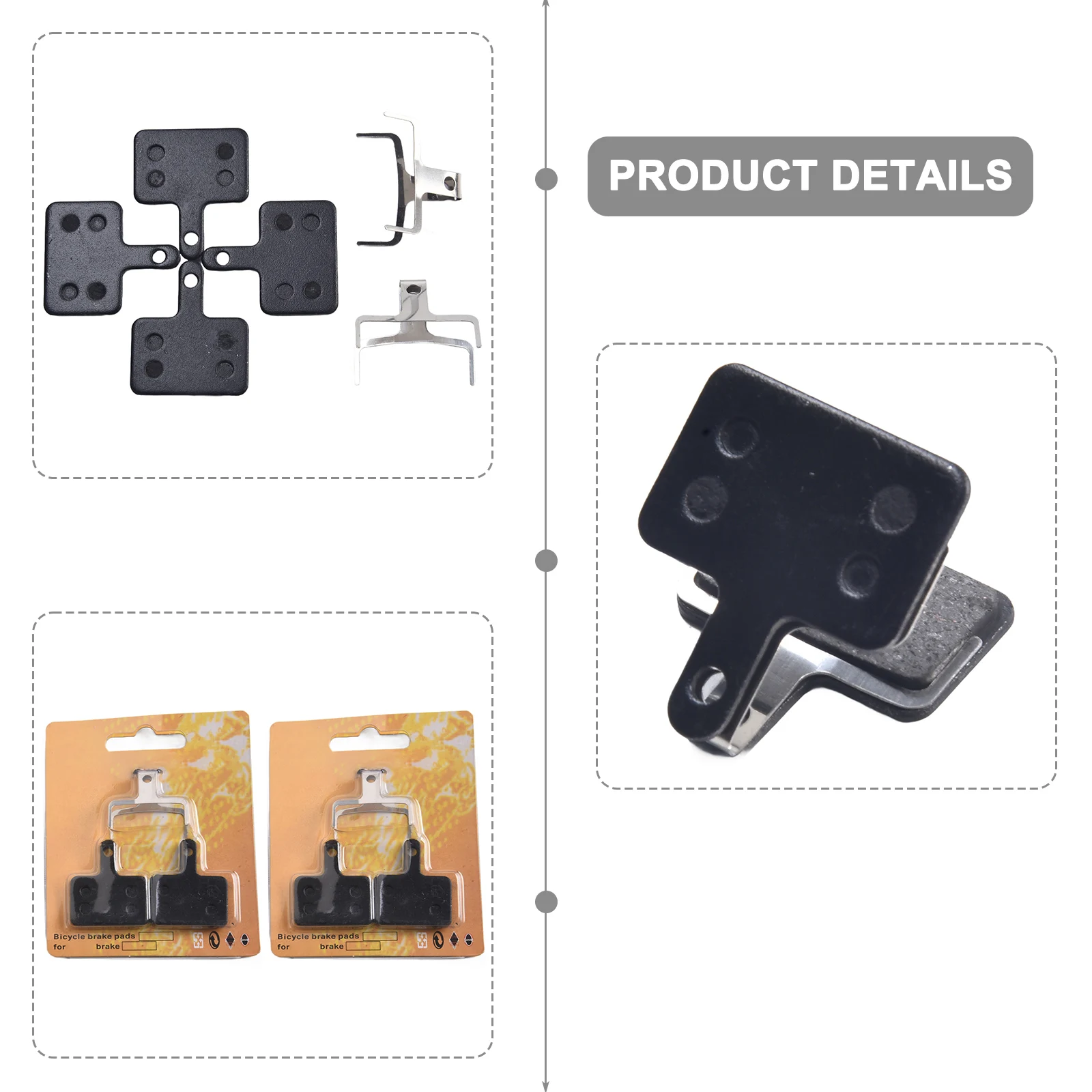 4Pcs/2Set For Zoom Hydraulic Brake Pads Braking Replacement For-Wolf 11 11+ For Mantis 10 60v For 10 X Fits Scooters